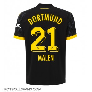Borussia Dortmund Donyell Malen #21 Replika Bortatröja 2023-24 Kortärmad